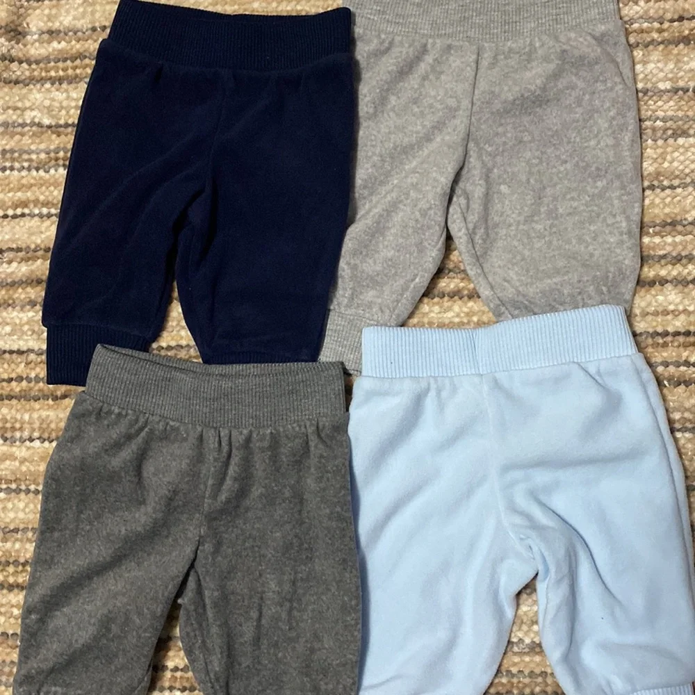Simple Joys by Carters Baby Boy Fleece Pull On Pants Variety Bundle 4 Pack 0-3 m